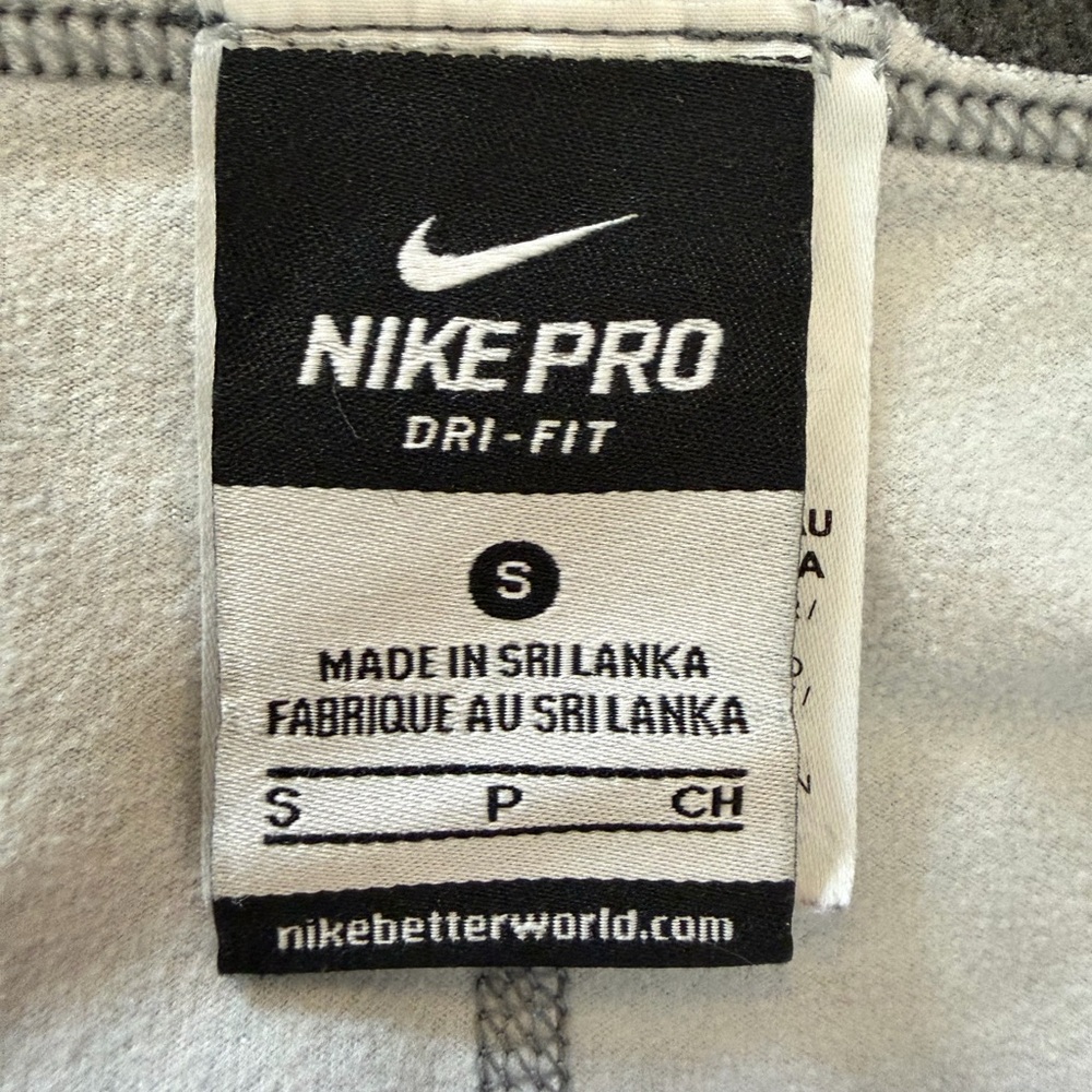 NIKE Pro Hyperwarm 8 Bit Dri-Fit Black Grey Green Full Length Leggings Size S - Picture 7 of 11